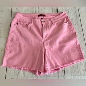 NWOT Judy Blue brand Garment Dyed Denim Shorts - bubblegum pink size 2XL